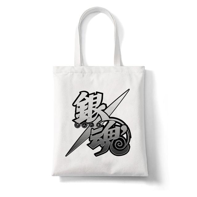 Японское аниме Gintama Sakata Gintoki Kagura с мультяшным принтом, женские сумки для покупок, большая сумка для покупок, модная повседневная сумка Pacakge