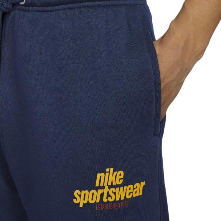 Nike Брюки Club BB CF Pant NSW Comfortable Letter Skin-Friendly Knitted Sports Pant Men pants Blue HJ2187-451