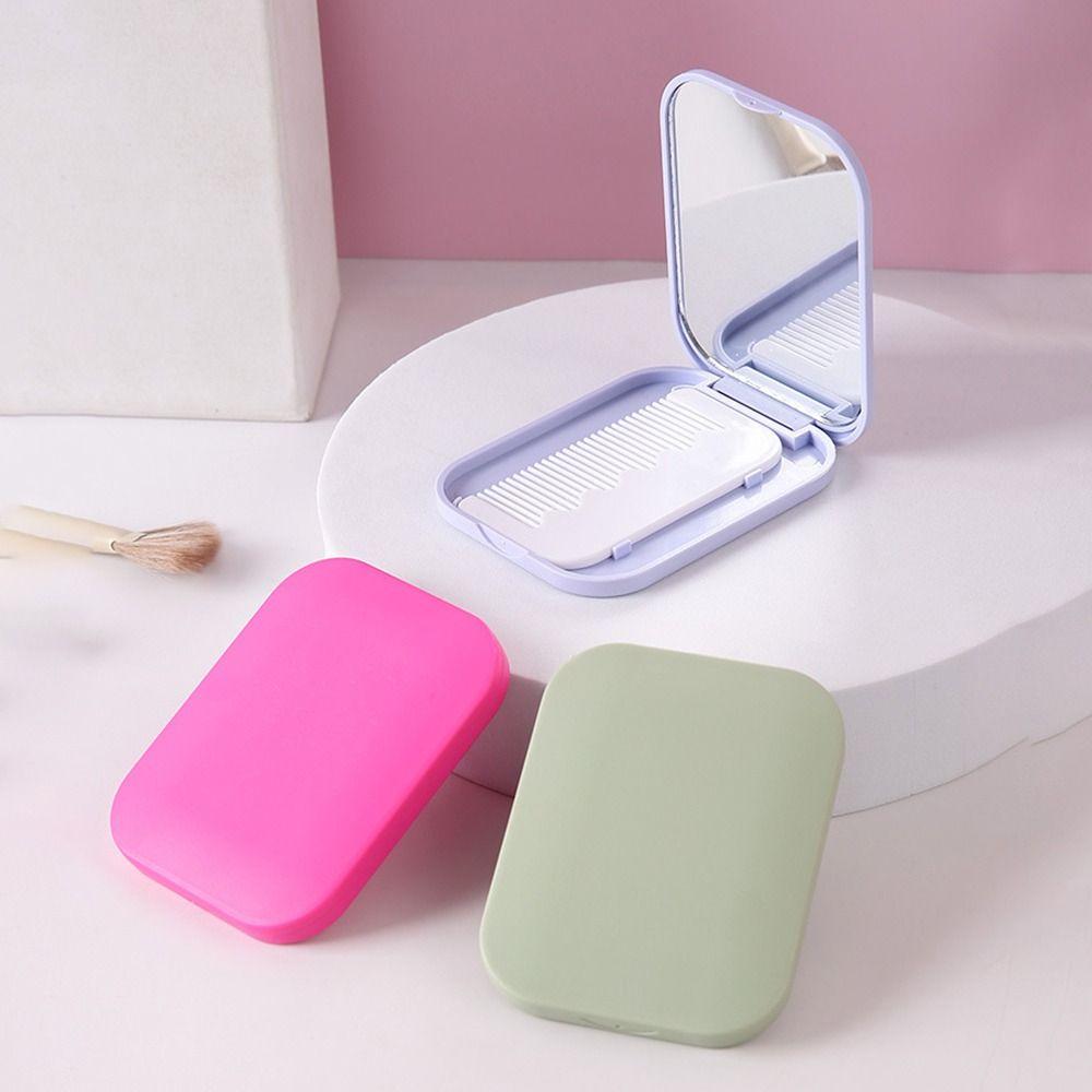 Fashion Makeup Mirror Folding Travel Mirrors Personalised Folding comb  Women