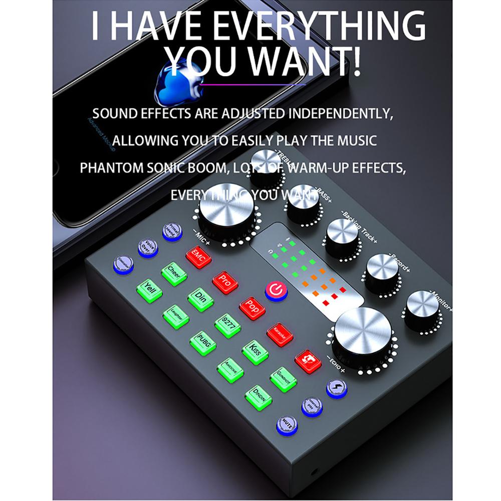 Мини о Микшер с Bluetooth, Набор звуковой карты, Микшерный пульт, усилитель, Студийный