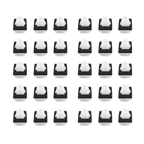 100-Piece White Plastic Car Door Seal Clips for Ben