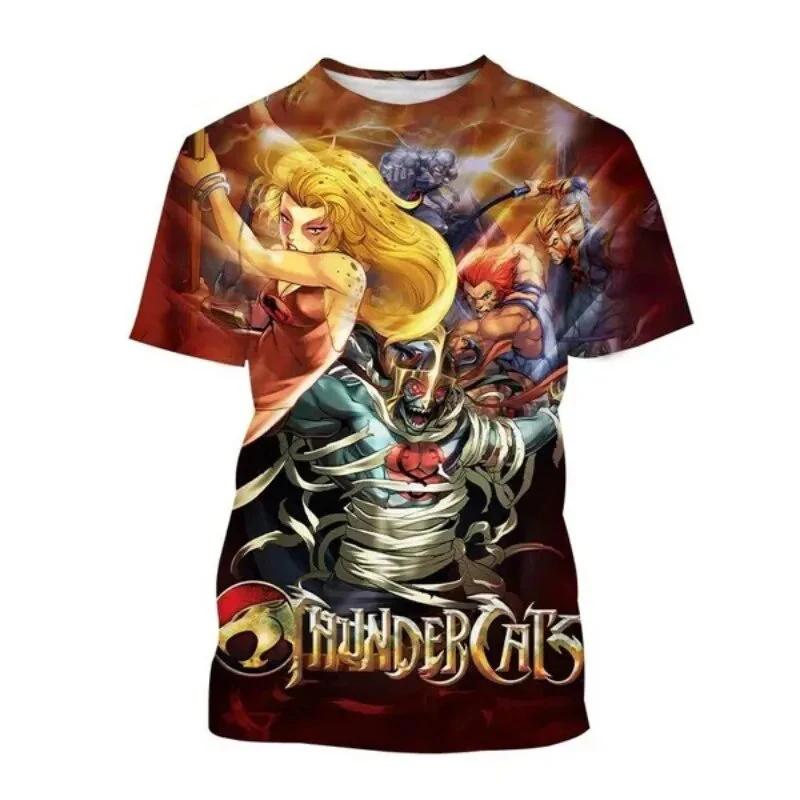 Hot Anime Thundercats 3D Print T-Shirts for Men Summer Fashion Streetwear Short Sleeve T Shirt O-Neck Tees Tops Clothing