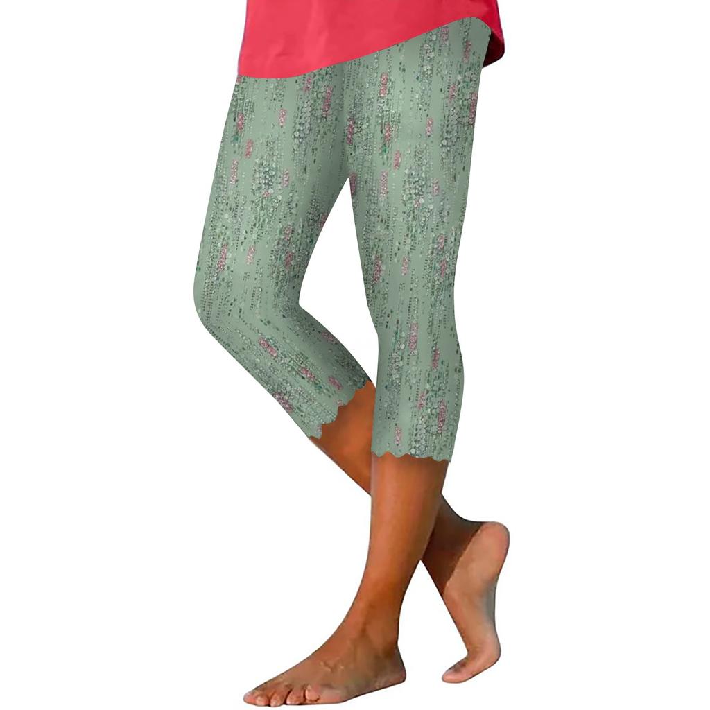 Летние женские леггинсы, укороченные брюки, однотонные узкие брюки с высокой талией для бега, йоги, тренировок в тренажерном зале