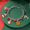Santa Claus Snowman Christmas Tree Pendant Bracelet For Women Girls Exquisite Adjustable Christmas Bracelet Jewelry Gift