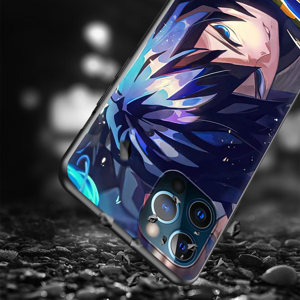Case For Apple Iphone 11 13 12 Mini 14 Pro Max Xr 7 8 +Se 2020 Xs 6 6s Plus 5 5s Black Silicone Phone Cover Anime Giyuu Tomioka
