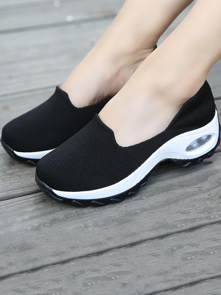 Woman Walking Shoes Slip On Sock Sneakers Lady Girls Nurse Shoe Mesh Air Cushion Platform Loafer Soft Fashion Casual Shoes 1905
