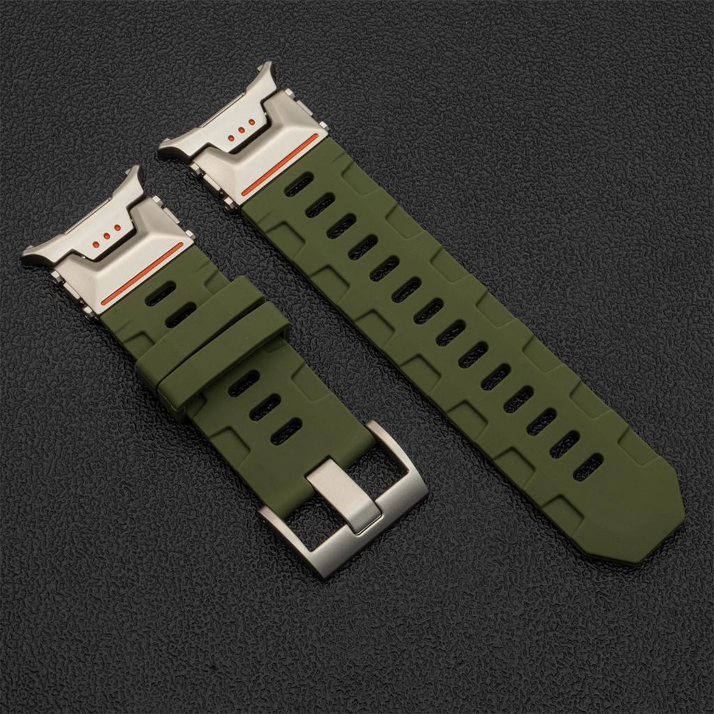 Мягкий силиконовый ремешок-петля для Samsung Galaxy Watch Ultra 47 мм, роскошный мужской спортивный ремешок Galaxy Ultra 2025, браслет с изогнутым концом без зазора