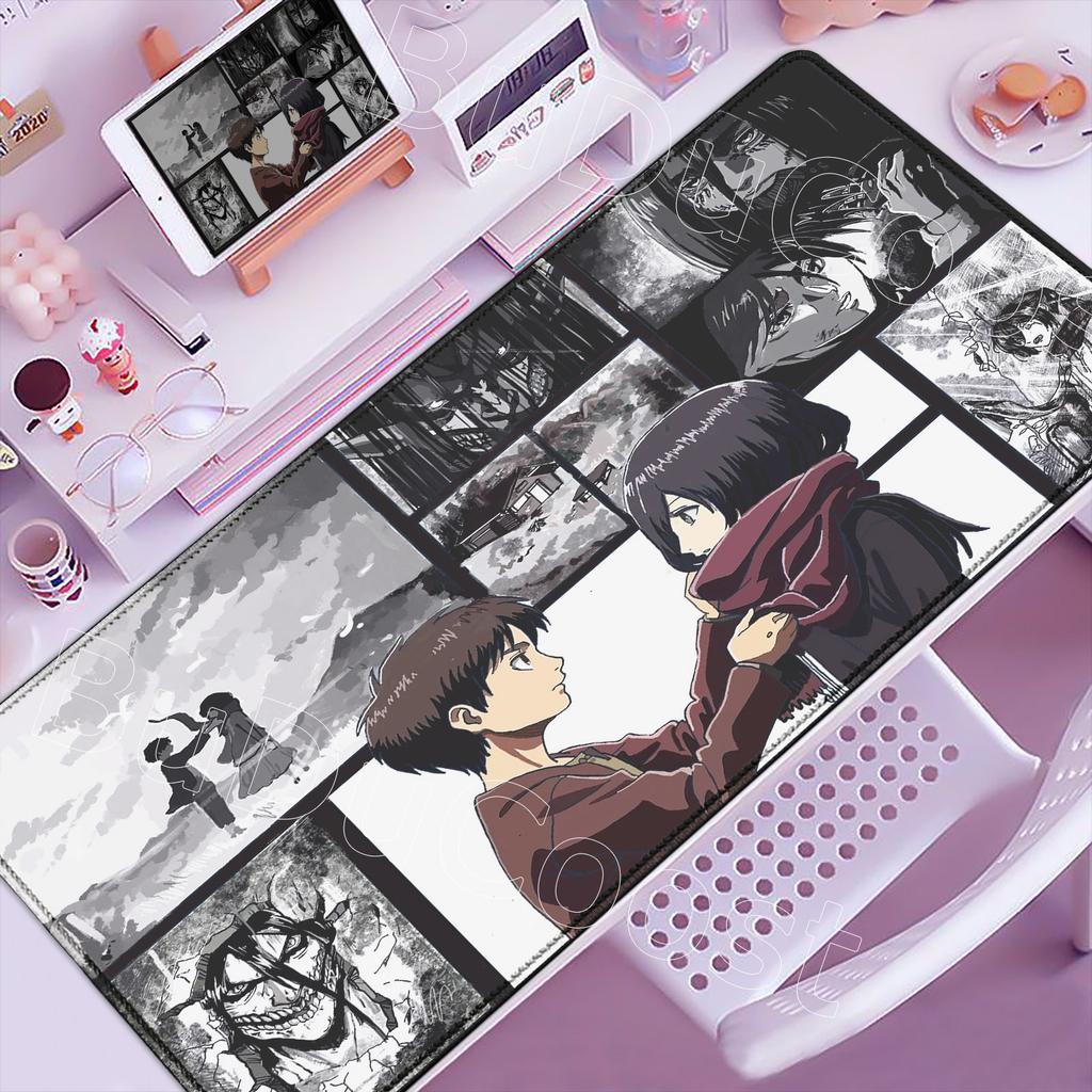 Selected 30 Anime Wallpapers Anime Attack on Titan Mouse Pad Non-slip Game Mousepad XXL Locking Edge PC Laptop Keyboard Desk Mat