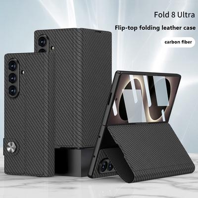 Новый кожаный чехол-книжка Карманный кошелек для Samsung Galaxy Z Fold 8 Ultra Fold8 Ultra Магнитная обложка-раскладушка с закаленным стеклом