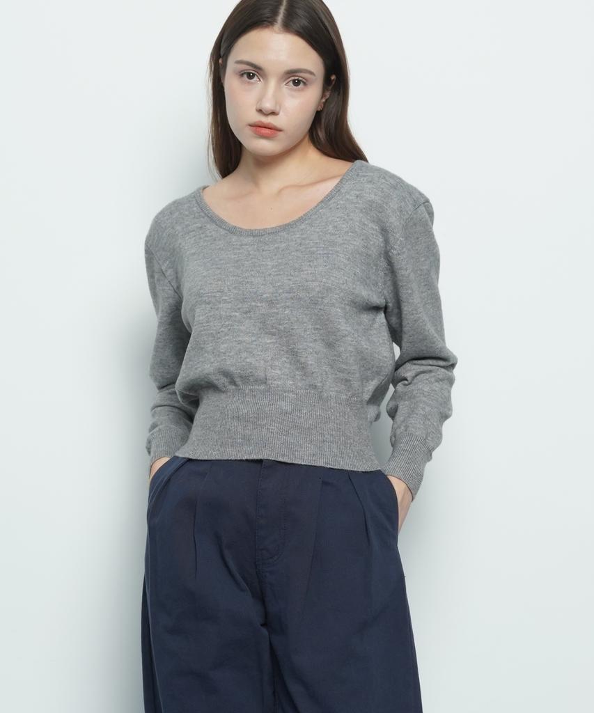 THE-ABON W39 Тонкий Круглый Вязаный Серый