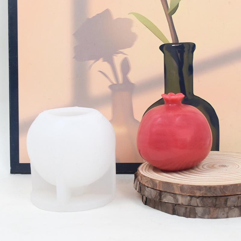 DIY Handmade Creative Pomegranate Candle Silicone Mold Гипсовая форма для резьбы по дереву Ароматерапия Гипсовая форма для украшения дома Подарки