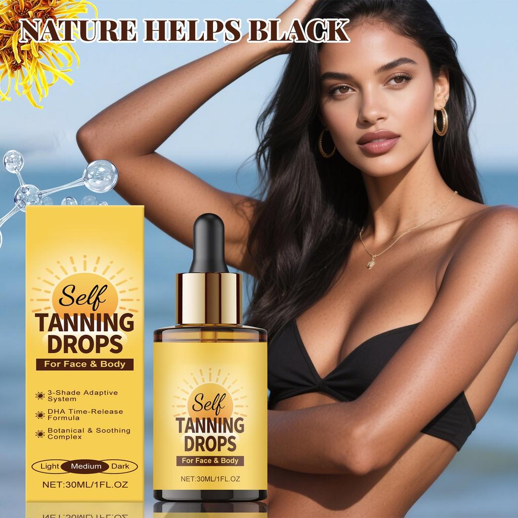 Tanning SERUM Self-Tanning Bronzer Serum Moisturizing Firming Bronzer Body Tanning Lotion, 30ML