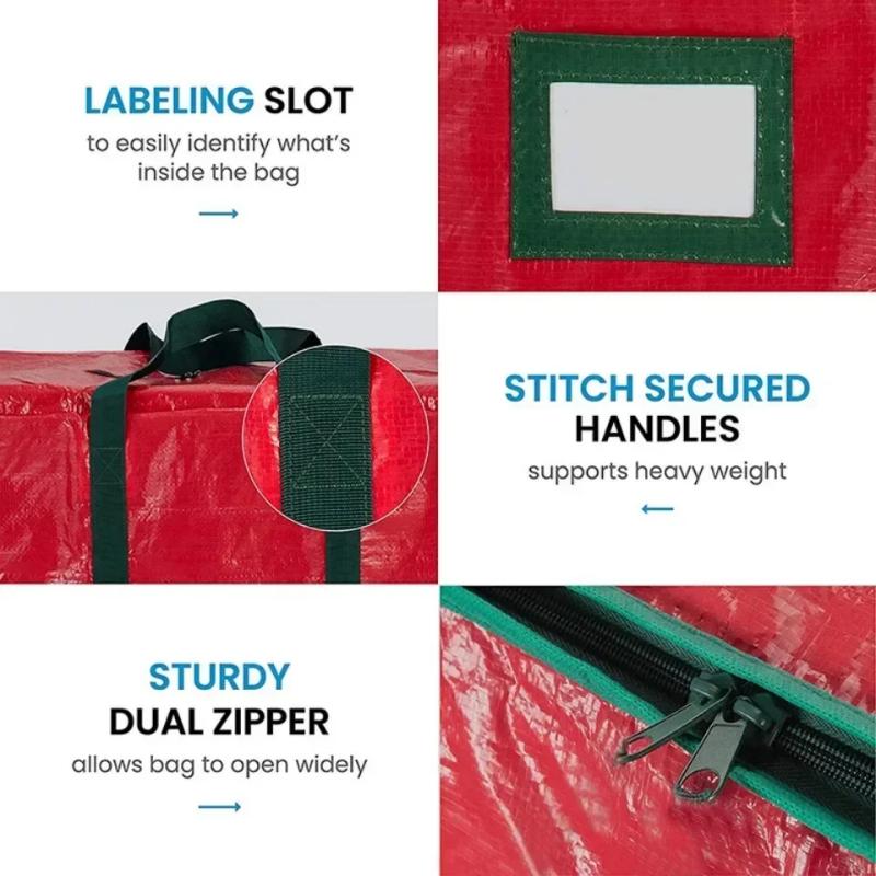 LUSQI Christmas Tree Storage Bag Suitable For 9ft Artificial Trees Heavy-Duty Foldable Waterproof Cover Holiday Storage Bag