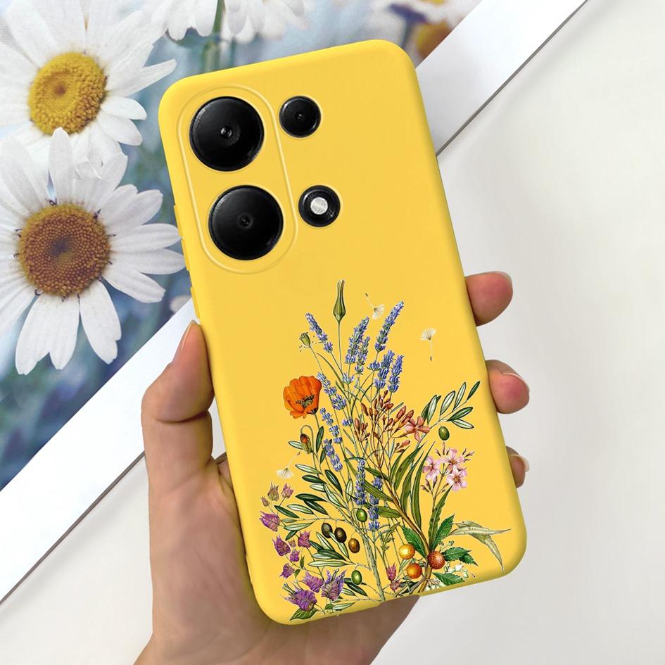 Чехол для Xiaomi Redmi Note 13 Pro 4G 2024 Милое Сердечко Кактус Мягкий Матовый ТПУ Чехол для Xiaomi Poco M6 Pro 4G Note13 Pro Чехол