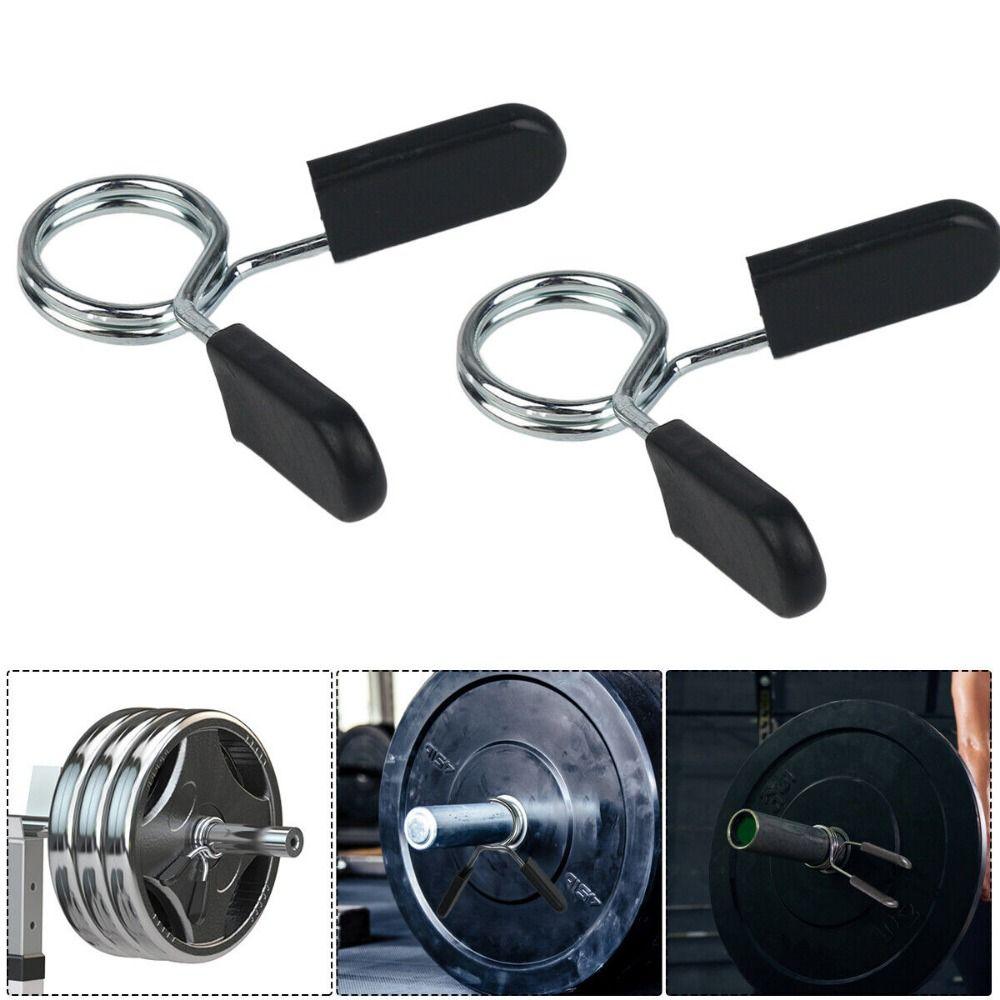 Spring Collar Clips Dumbbells Clips Stainless Steel Weight Lifting Bar Clips Gym Fitness