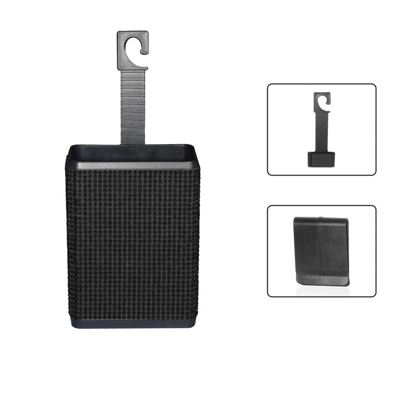 Автомобильный мусорный бак со стразами, контейнеры для хранения, пластиковый цветной ящик для хранения с алмазной спинкой, захват для мусора, подвесные аксессуары для автомобиля