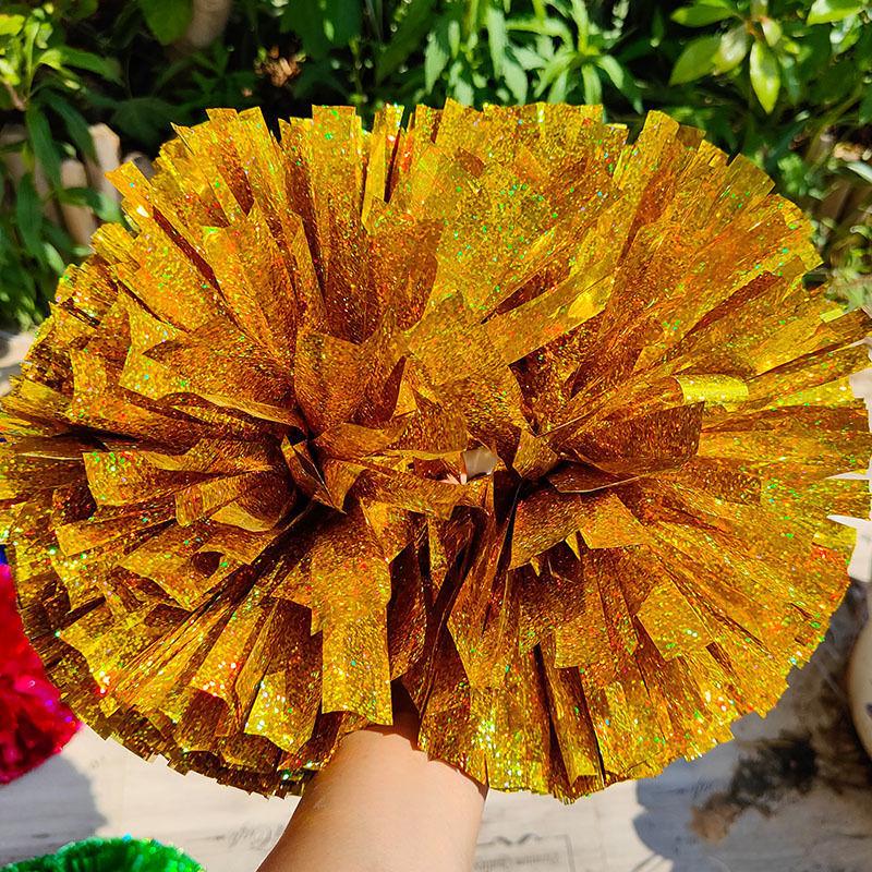 Радужные лазерные помпоны для чирлидинга