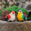 Cute Bird Figurines 2pcs/set Resin Animal Miniature Statue Art Crafts Decor for Home Outdoor Garden Yard Decoration Gift