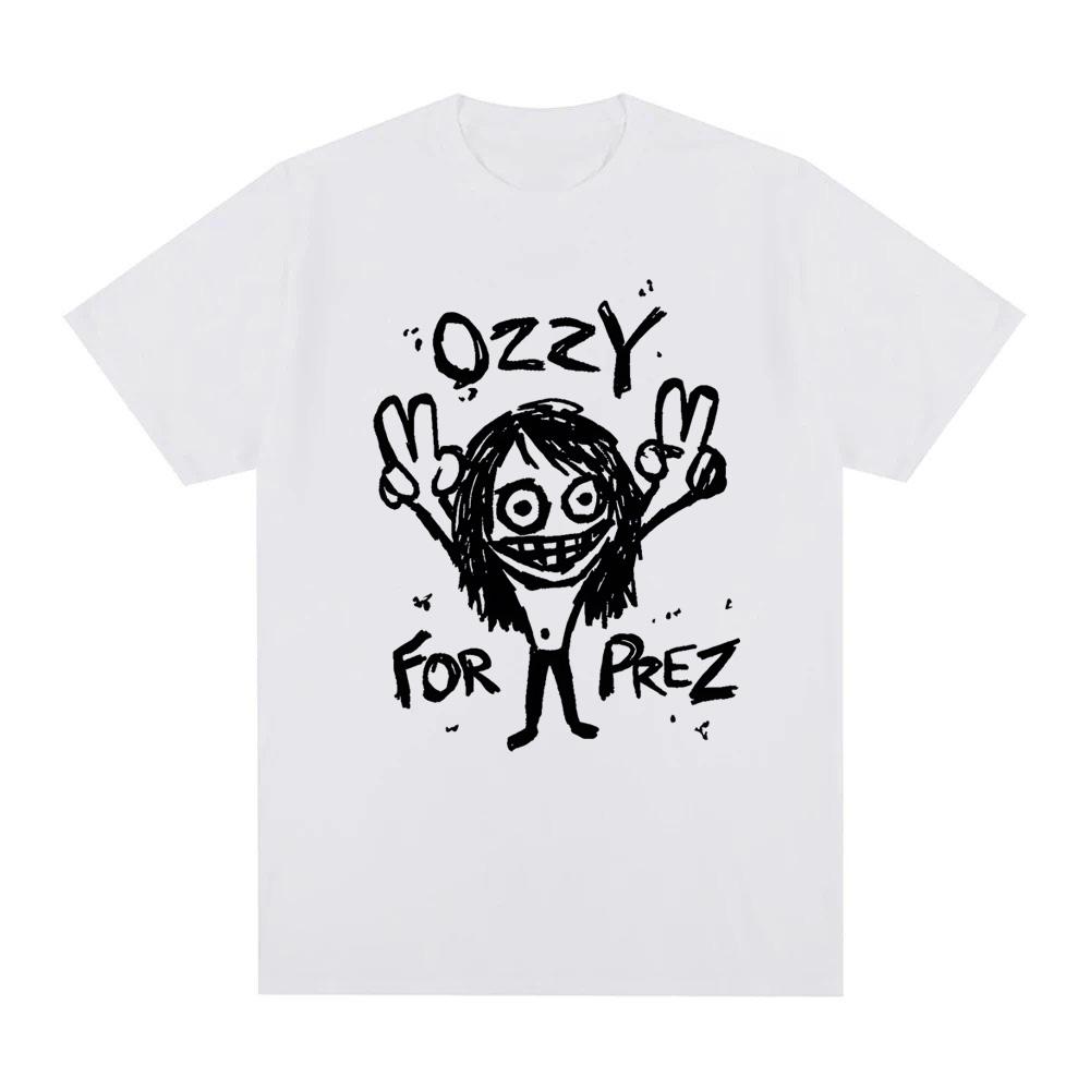 Ozzy Osbourne Tshirt Graphic Printing Teeshirt Short Sleeve Fashion Hip Hop 100Cotton Tshirt Women Clothes High Quality