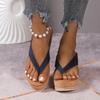 2024 Outdoor New Women's Slippers Wedge Non-slip Leopard 2024 Summer Flip Flop 2024 Women Shoes Plus Size Zapatos Para Mujeres