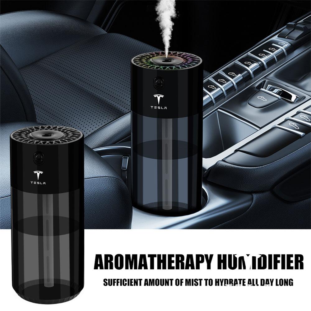pwknb9 Mini Air Humidifier USB Electric Aroma Diffuser Essential Mist Maker For Tesla Model Y 3 S X Roadster Car Valve Core Accessories