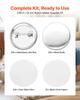 VEVOR Button Maker Supplies 200 Sets 0.98 in / 25 mm Pin Back Button Parts, with Metal Backs, Metal Shells, Clear Mylar Films