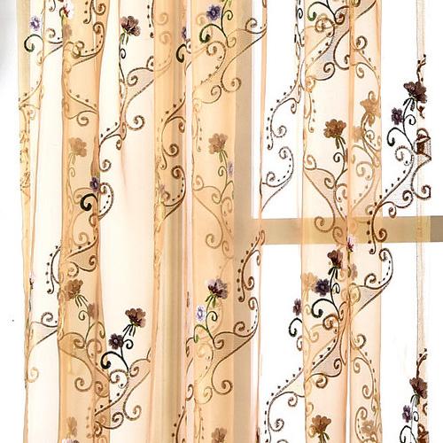 1 шт., белая прозрачная тюль с вышивкой в ​​европейском стиле, марлевая пряжа, вуаль, оконная занавеска для гостиной, NAPEARL