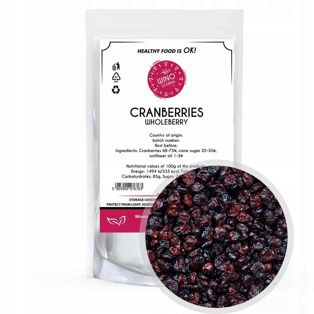 Whole dried cranberries - 1kg