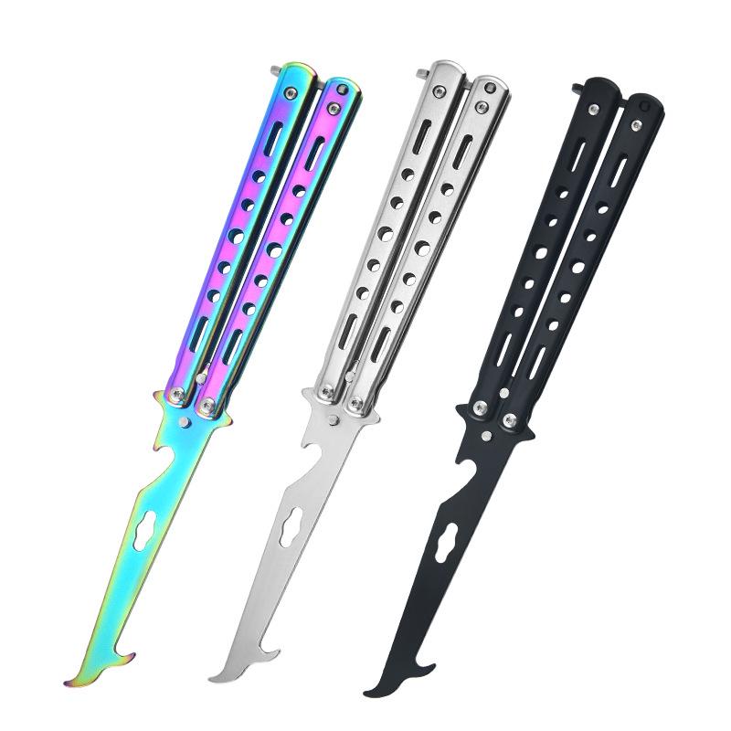 Ненаточенный складной нож из нержавеющей стали с многофункциональным крюком-камнем для чистки шин и копания