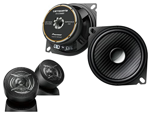 Pioneer TS-F1040S-2 Carrozzeria 3.9-inch (10-cm) Custom-Fit Speakers, Separate 2-Way, High Resolution Compatible
