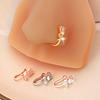 1Pcs Personality Non-piercing U-shaped Nose Stud Simple Delicate Flower Nose Clip Body Piercing