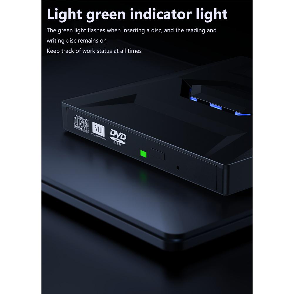 Usb 3.0 Type-c External Optical Drive Cd Dvd Writer High-speed 5 In 1 Multi-functional Optical Drive For Laptop