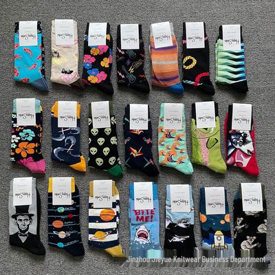 Hippy Happy Мужские Универсальные Хлопковые Носки до Середины Икры Модные