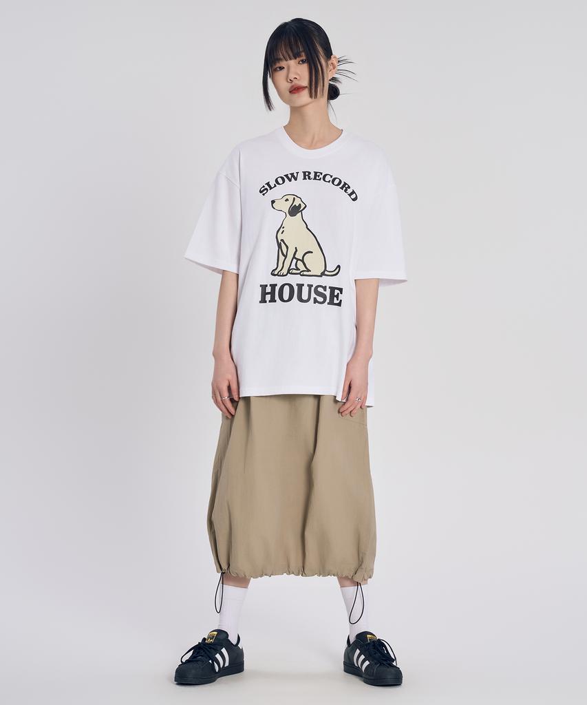 Slow Record House Nylon Cargo Long Skirt_Beige