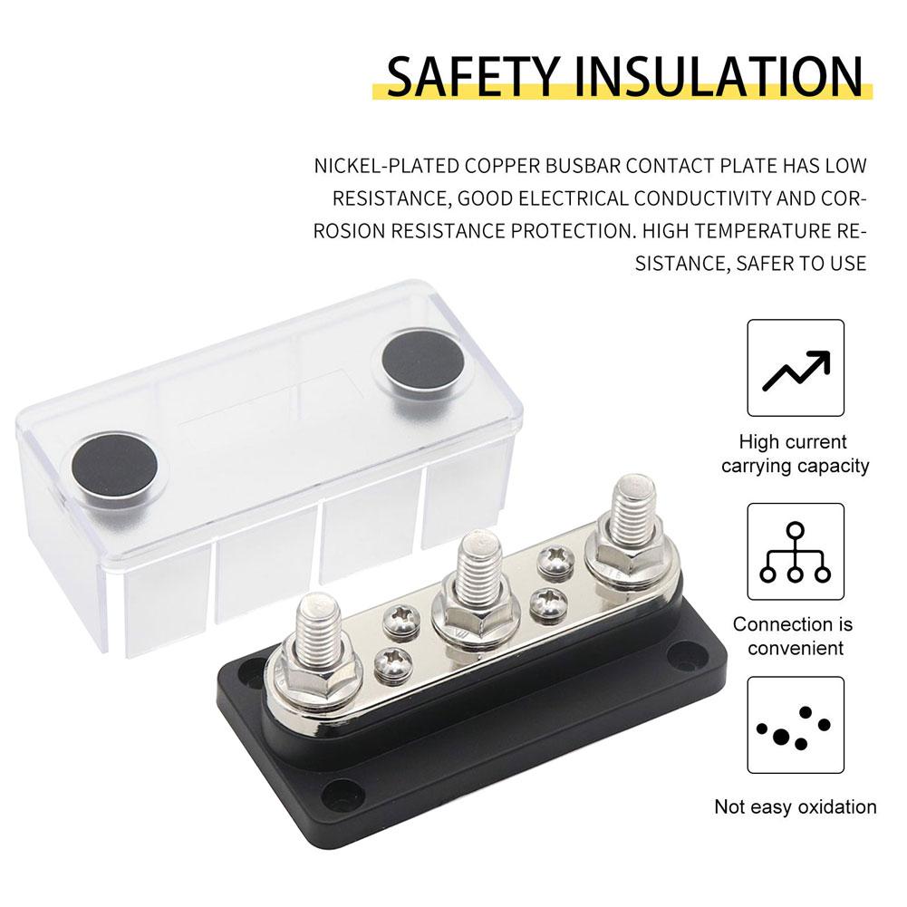 300A шина 48 В блок распределения питания 3/8 шпильки шина плата 3+4 пути для RV морской лодки для транспортного средства автомобиля автомобиля каравана