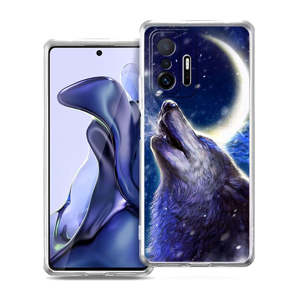 Чехол для телефона 'Воющий волк на луне' для Xiaomi Mi Poco F3 X3 X4 GT NFC M3 M4 11 Ultra 12 11X 11i Pro Lite 5G Мягкий прозрачный чехол