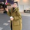 Medium and Long Hooded Down Cotton-padded Clothes for Women's New Fashion Mother Clothes, Thickened Warm Cotton-padded Clothes and Jackets for Women