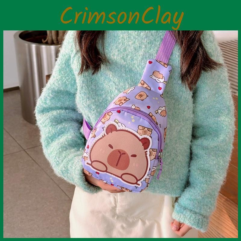 Capybara Shoulder Printed Crossbody Chest Bag Children Outdoor Leisure Wallet