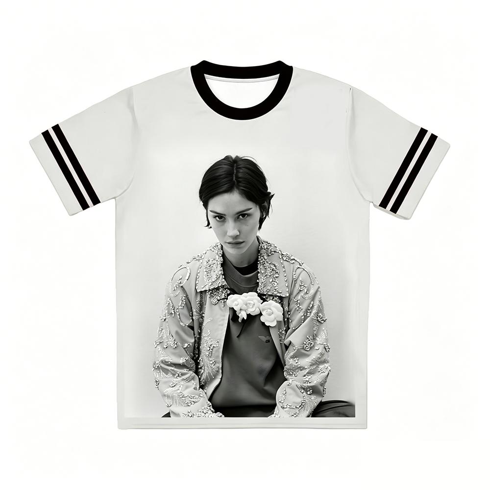 Gracie Abrams Daughter From Hell Graphic Mesh Jersey Summer Fashion Women Men O-neck Short Sleeve Tees Casual Unisex T-shirt
