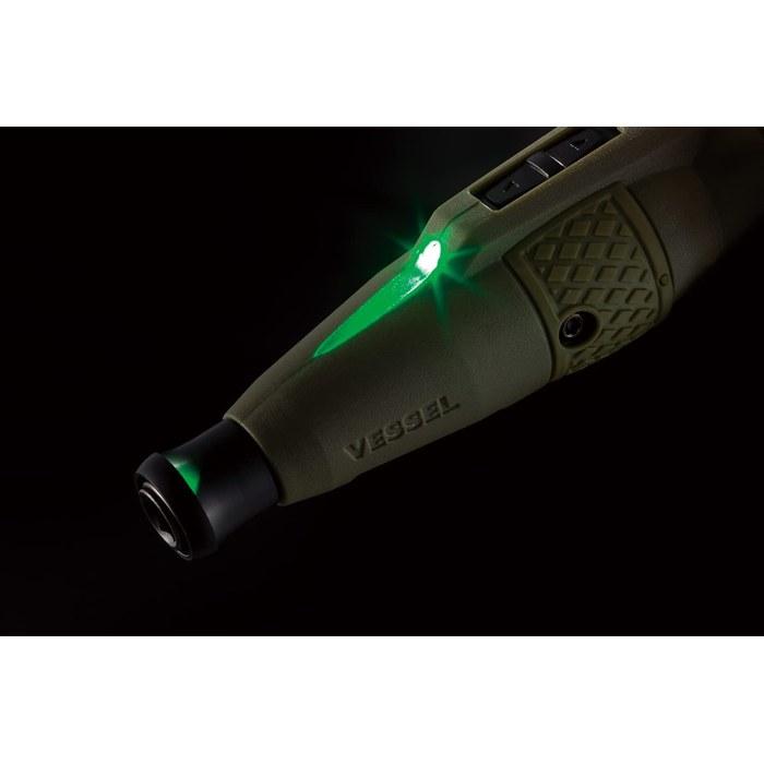 Vessel Electric Ball Grip Driver 220USB-1DG (Dark Green) with 1 Bit