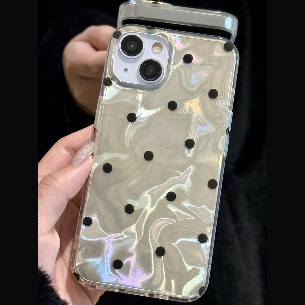 Water Ripples and Black Spots Are Suitable for Apple 16 Mobile Phone Case 15promax14