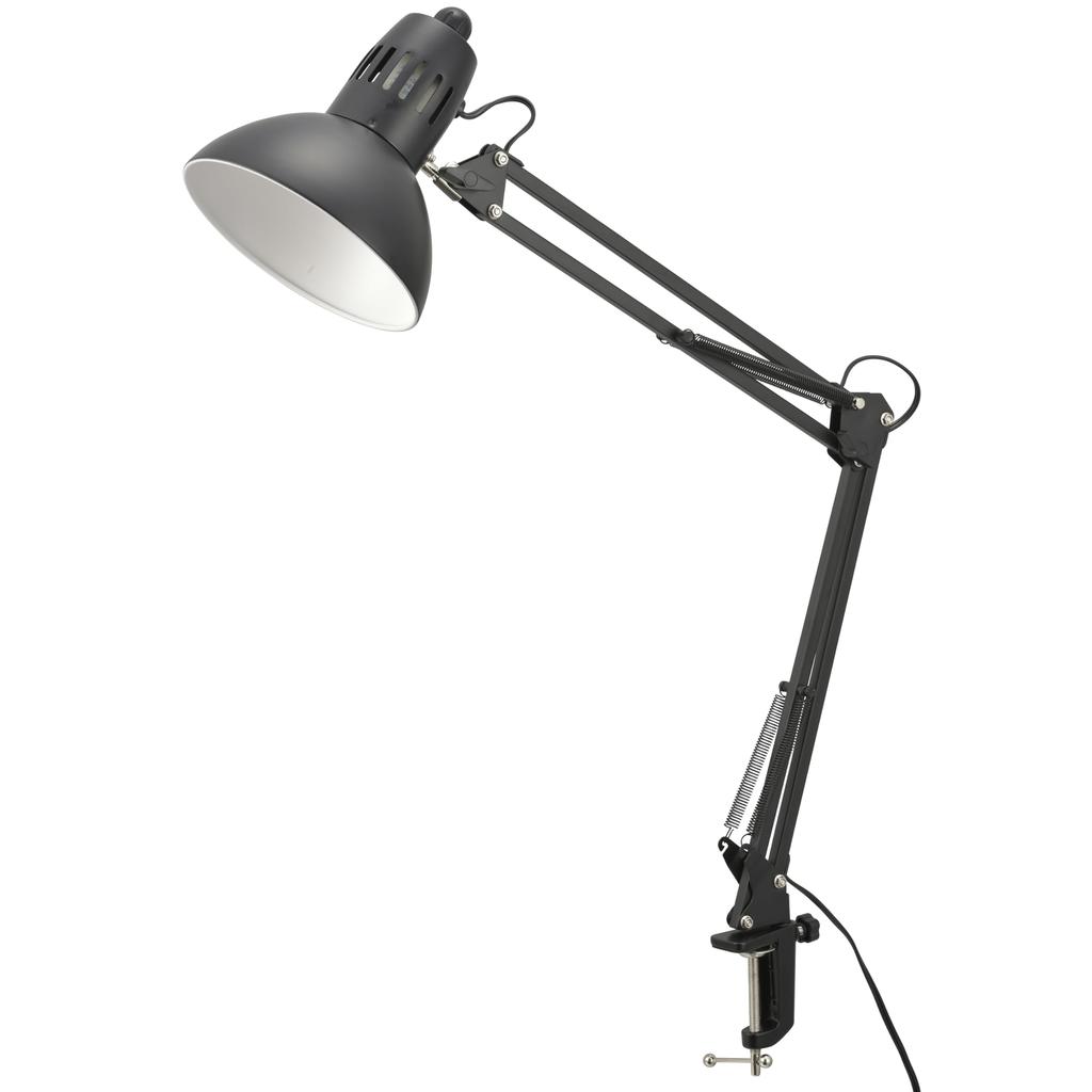 OHM OHM Electric Desk Lamp, Clamp Light, Nordic Style, Modern, Black, Incandescent Bulb, LED Bulb (E26), Bulb Sold Separately, Clamp-Style Swing Arm