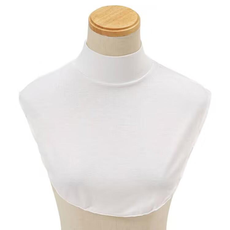 Мусульманский хиджаб, шейный платок, поддельный воротник, водолазка для женщин, поддельный воротник рубашки, хлопковый трикотаж, простая модальная водолазка