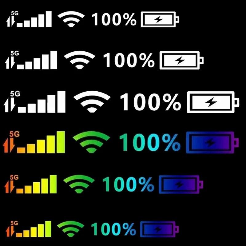 1pc Signal WiFi Power Reflective Car Windshield Stickers Auto Window Vinyl Decals Funny 100% Battery 5G Logo Pegatinas De Coche