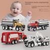Fire Alloy Engineering Vehicle Toy Set for Boys, Ages 3-6: Mixer & Excavator Models