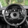 YMK5  ABS Car Steering Wheel Badge Emblem Sticker Auto-Styling Decals Accessories For Skoda Kodiaq Octavia Enyaq Kamiq Scala Rapid RS