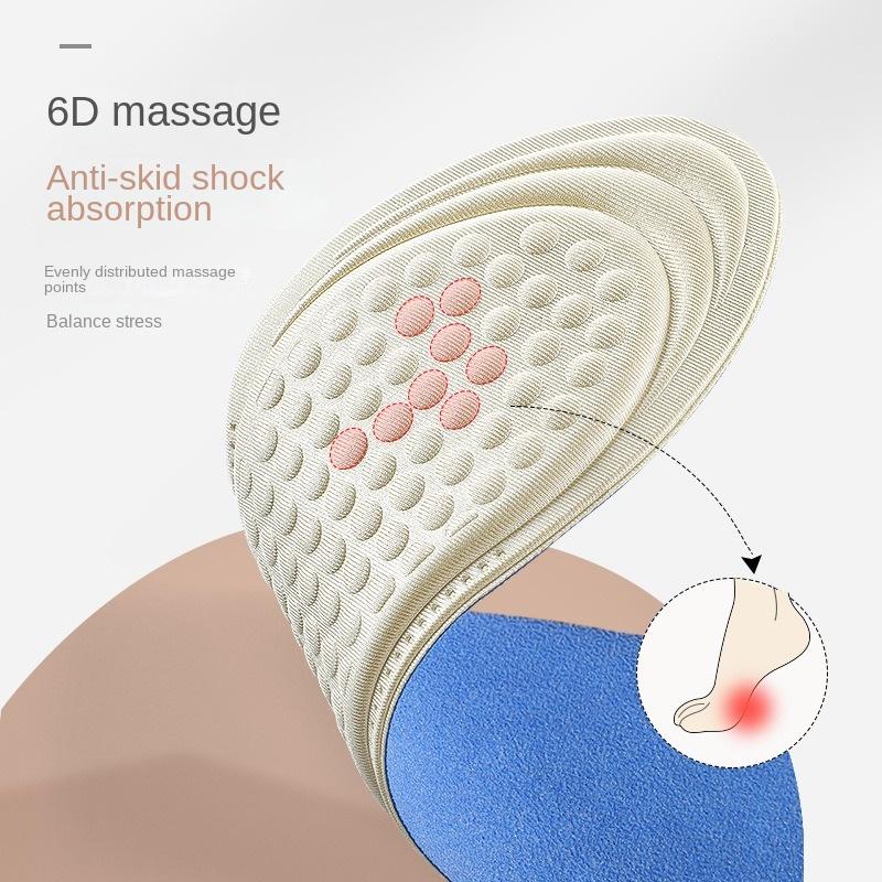 Модные стельки 2 в 1, Т-образные губчатые, износостойкие, стикеры для пяток, анти-капля, дышащие, впитывающие пот, массажные подушечки для ухода за ногами, массажные подушечки для обуви