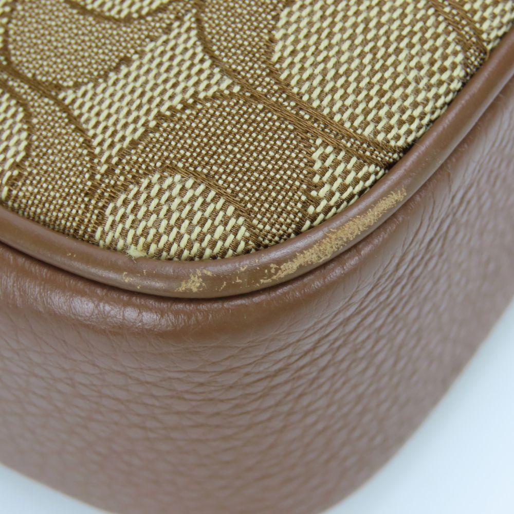 Used COACH Shoulder Bag C0927 Signature canvas/leather Brown Bordeaux Pochette