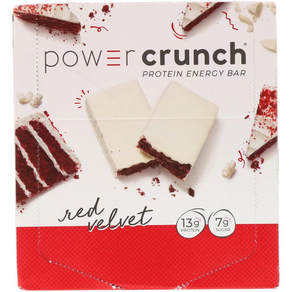 BNRG Power Crunch Protein Energy Bar, Red Velvet, 12 Packs, 40 G (1.4 Oz) Each