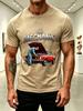 Unisexs Cotton Crew Neck Tee The Mechanic Retro Muscle Car Graphic Short Sleeve Loose Casual Daily Top For Auto Lover Adult Male